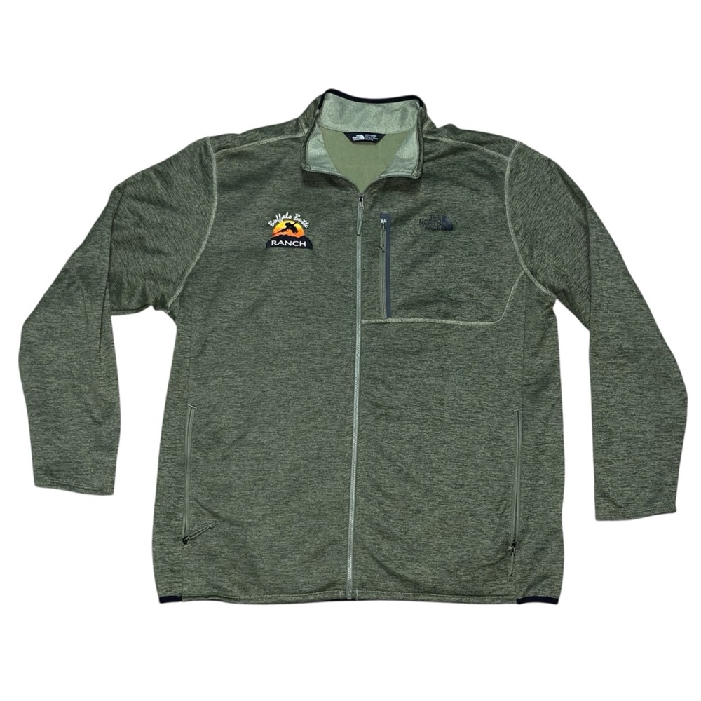 The NORTH FACE Men's 2XL Skyline Full Zip Fleece Jacket Green Heathered NWOT